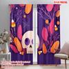 2 шт., 2D печать на ткани Шторы и оконный декор череп (1) Универсальный 100% полиэстер (без удилища) Украшения для дома для