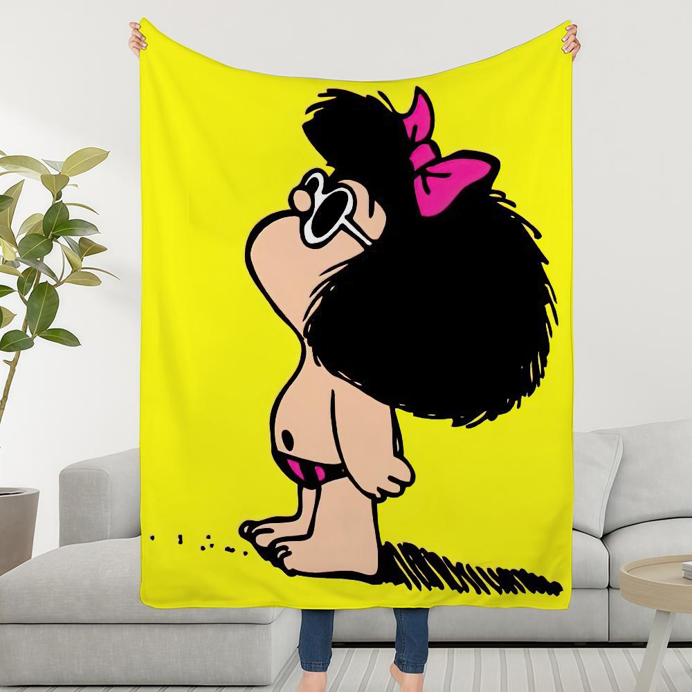 Blanket Cute Throw Super Cosy M-MafaldaS-ES Plush Living Room Sofa Cartoon Couch Childish Birthday Gifts