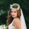 Девочки Венок Ободок Искусственные Цветы Листья Декор Регулируемая Лента Ручная Работа Гирлянда Свадьбы Фестивали Декор