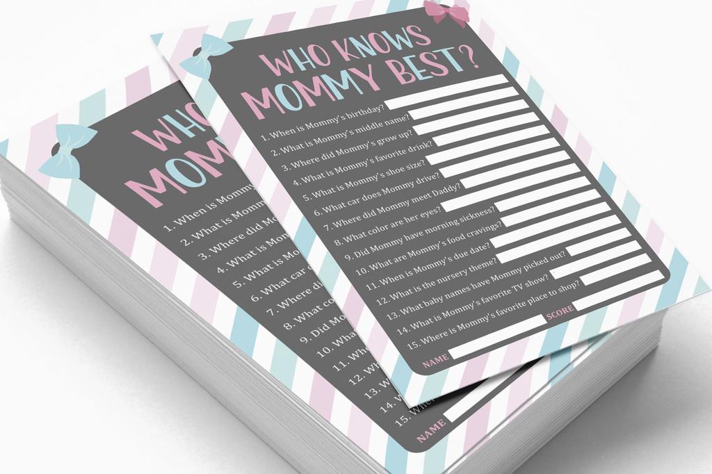 Inkdotpot 50 BabyA AlphabetA ABCA GameA Stripe Gender Reveal Baby Shower Game Ita s A Boy Ita s A Girl Party