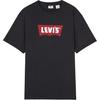 Levis Футболка с коротким рукавом, цветные блоки, принт с буквами, унисекс, черная 001AM-0001