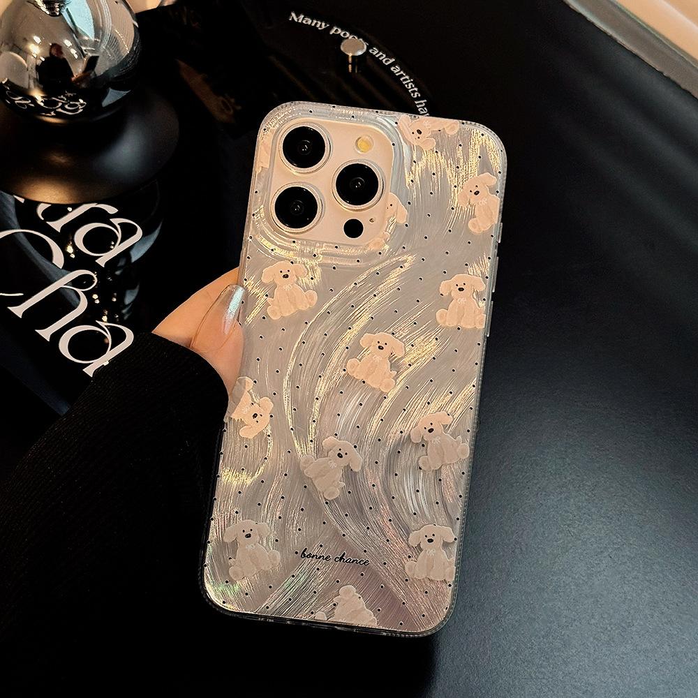 Niche Ins Doll Dog Holder Mobile Phone Case Apple 15 Promax for IPhone 13 16 Feather Ya 14 Cute