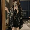 Летние рубашки с длинным рукавом женские свободные тай-дай готические уличная одежда универсальные повседневные топы студенческие блузки винтажные весенние