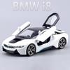 1/24 BMW I8 Supercar Alloy Car Diecasts & Toy Vehicles Car Model Sound and Light Pull Back Car Toys for Kids Gifts