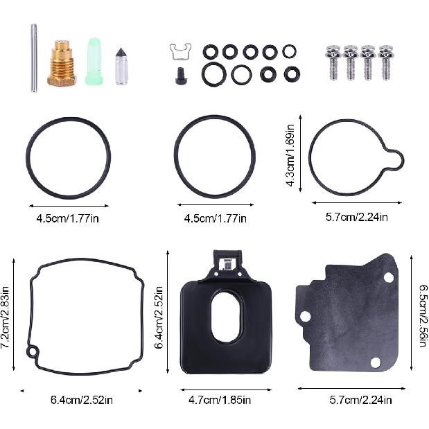 4 Sets Carburetor Repair Kit for Yamaha Outboard 75HP 80 90 100 HP F75 F80 F90 F100 4-stroke Engine Carb Rebuild Carburetor Maintenance Replace