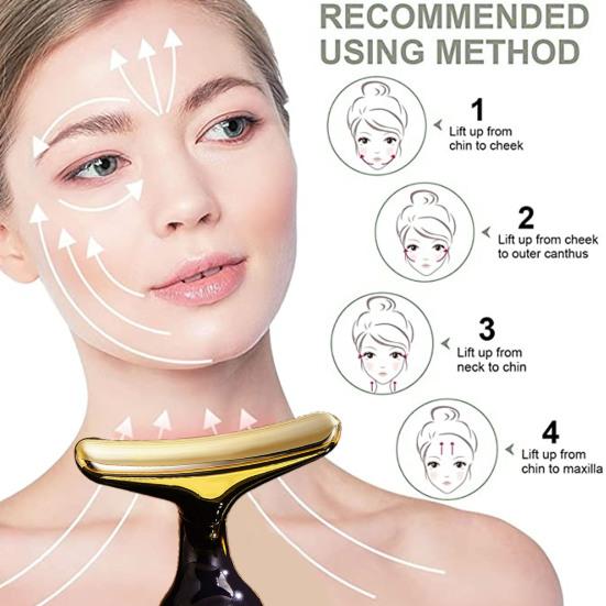 3 In 1 Face Massager Facial Lifting Device Electric Beauty Introducer For Face Neck And Eyes Microcurrent Beauty Skin Tightening Machine Anti Aging