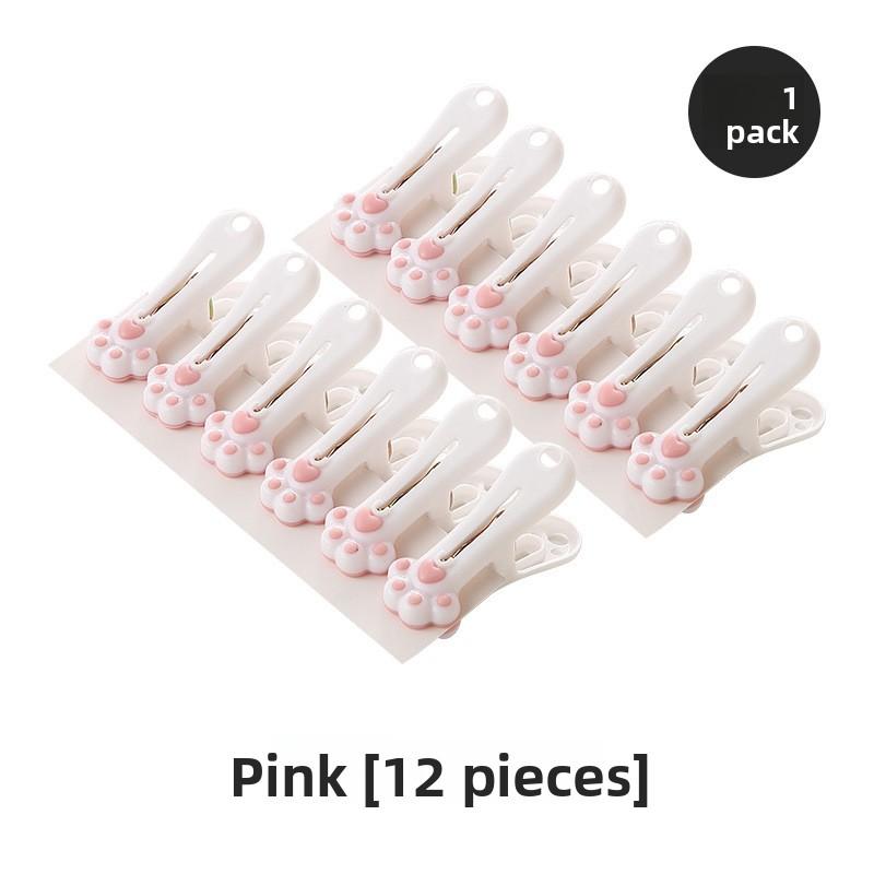 12 шт. Прищепки в виде кошачьей лапки для сушки одеял, одинарные прищепки для дома, вешалка для хлопковых одеял, фиксированные большие ветрозащитные зажимы, органайзер для складывания одежды