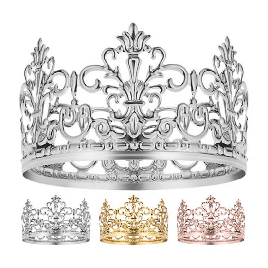 Топпер для торта Ржавчиноустойчивый Реалистично выглядящий Металлическая корона Топпер для торта Королевская тематика Детский праздник