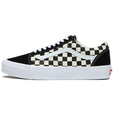 OG Old Skool LX Унисекс Черный Классический Белый Клетка Холст Замша VN0A4P3X639