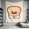 Bread Barbershop Wall Tapestry Aesthetic Wall Hanging Printed Fabric Blanket Decorative Tapestries for Bedroom Living Room Home Decor