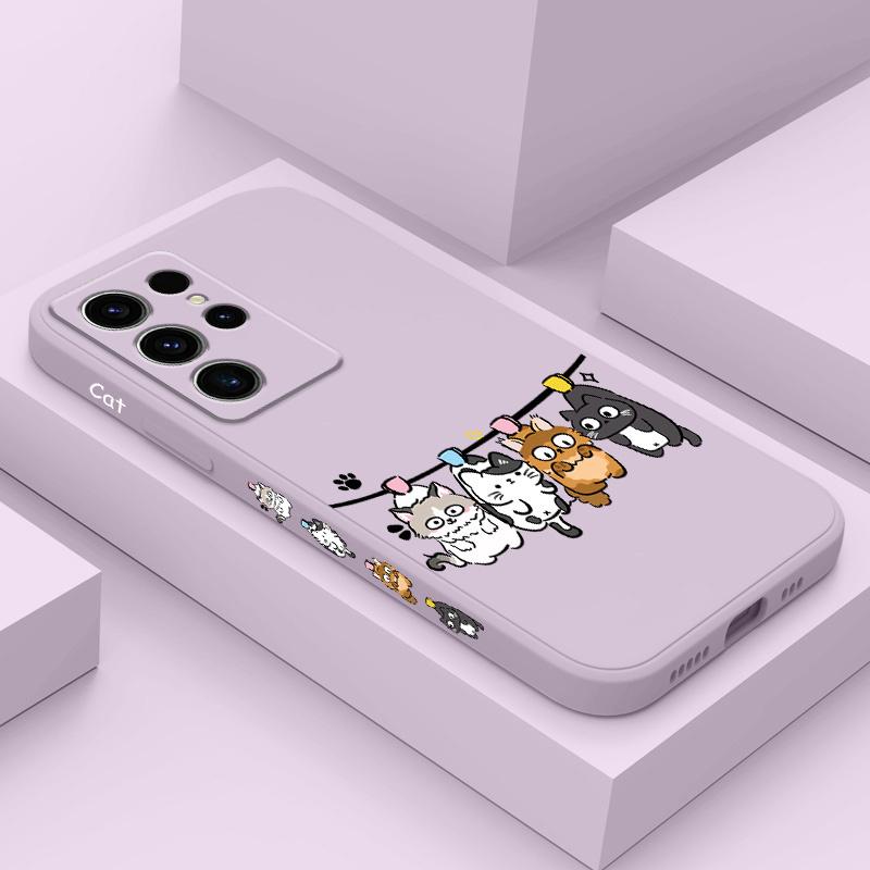 Чехол для телефона "Воздушный кот" для Samsung Galaxy S26 Plus Ultra Силиконовый чехол