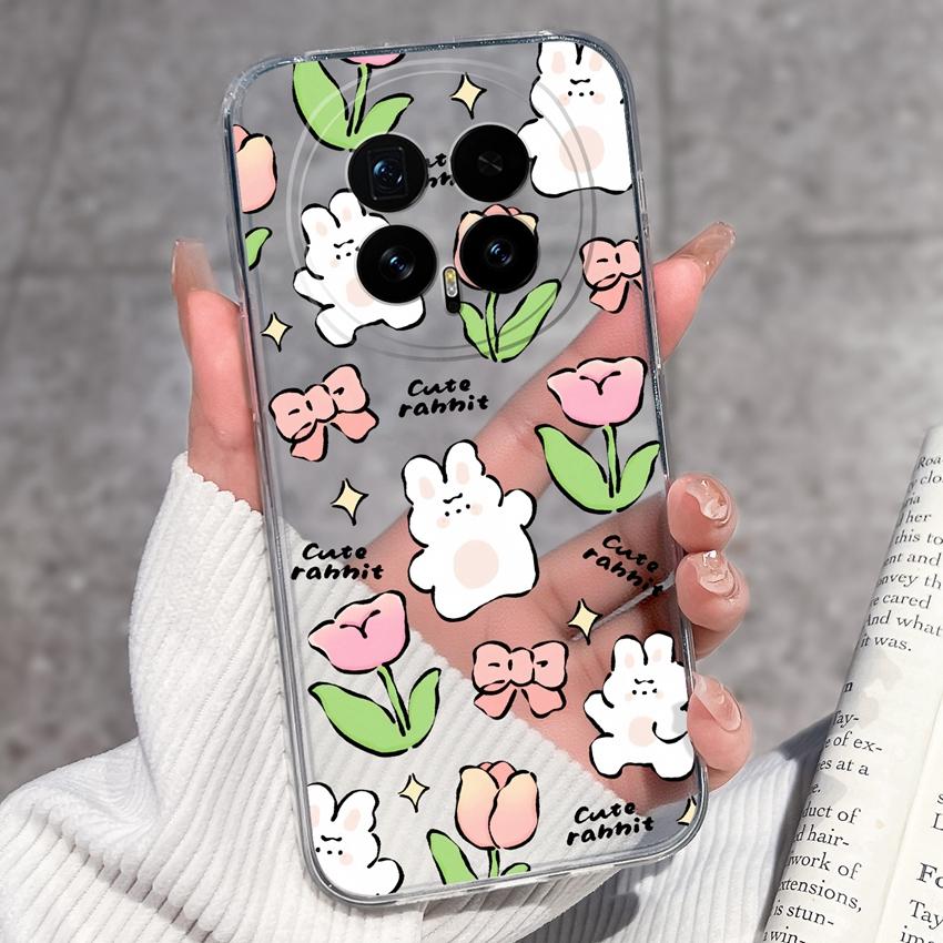 Для Huawei Honor Magic8 7 6 5 Pro Nova 12 Ultra 12i Чехол для телефона Красивый цветочный узор Прозрачный силиконовый Полностью защитный чехол Для корпуса Huawei