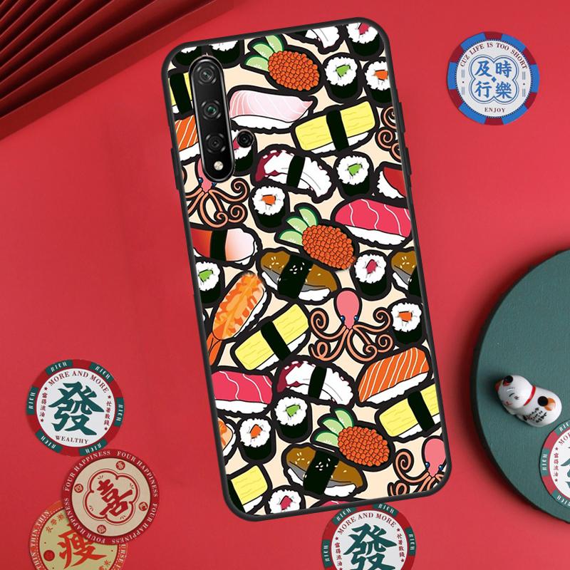 Чехол для Huawei Nova 11 Pro 9 10 SE Y70 Y60 Y90 Y61 Y91 Y73 Y72 12s 12i 11i 8i P30 P40 Lite с рисунком Суши