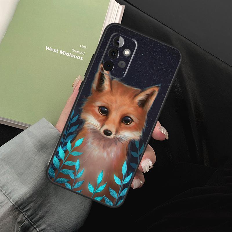 Cartoon Animal Fox For Samsung Galaxy A16 A06 A56 A36 A26 A05 A22 A32 A52 A54 A34 A14 A55 A15 A53 A33 A35 Case