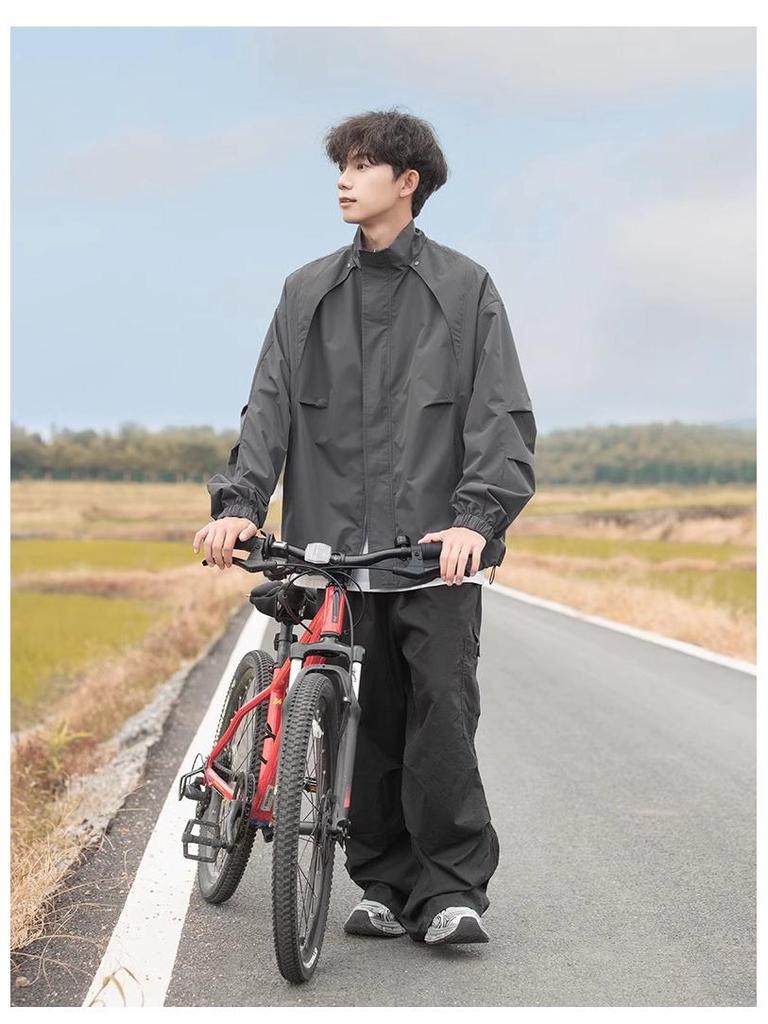 Унисекс весенне-осенняя быстросохнущая куртка для альпинизма: Водонепроницаемая, Ветрозащитная, Рабочая одежда со стойкой