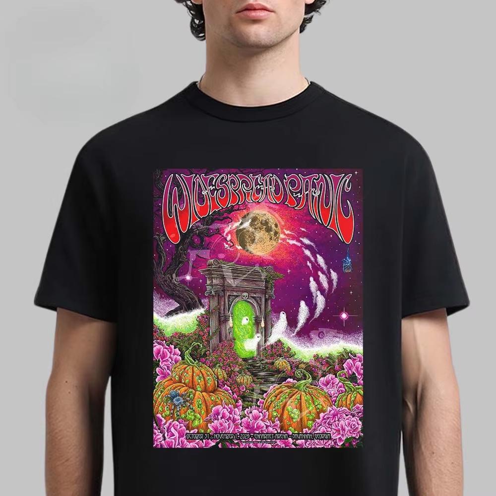 Widespread Panic Sea Dragon Mermaid Print Tee Classic Rock Band Retro Streetwear Casual Unisex Top For Fans