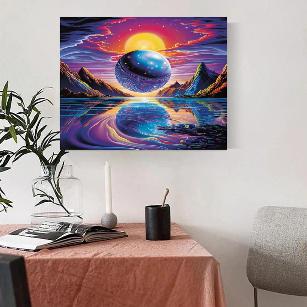 RUOPOTY Painting By Numbers Sun Planet Picture Drawing DIY Drawing By Numbers Wall Art Home Decor 40x50cm