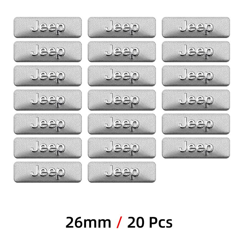 26mm 39mm Car Metal Logo Key Emblem Sticker Decoration For Jeep Renegade Compass Grand Cherokee Wrangler Patriot Rubicon Liberty AMW1