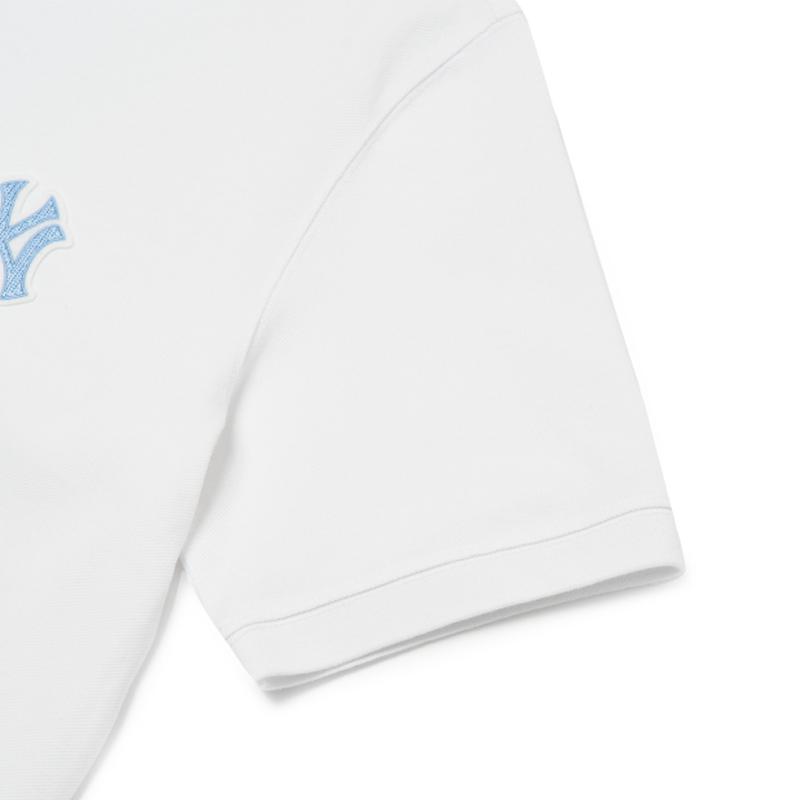 Новая мужская рубашка-поло MLB Basic Logo Los Angeles Dodgers, белая, 3LPQM2023-50WHS