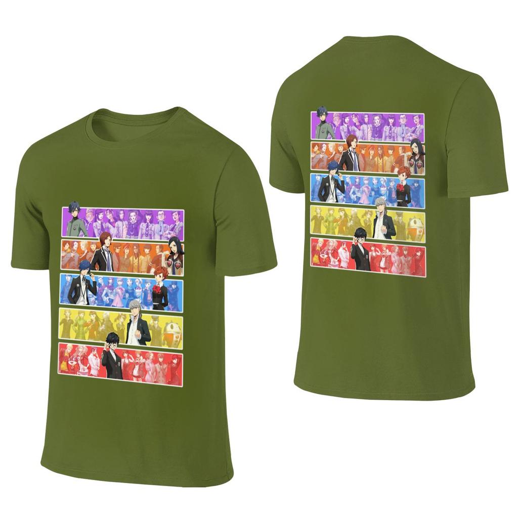 Persona Series Characters Hong Kong Style Reversible Tshirt Light Outdoor Full Texture Short Sleeve