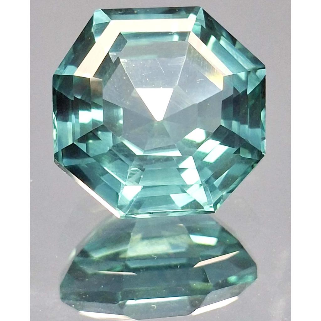 22-24 Ct Natural Tourmaline Teal-Blue Octagon Cut Stunning Certified Gemstone