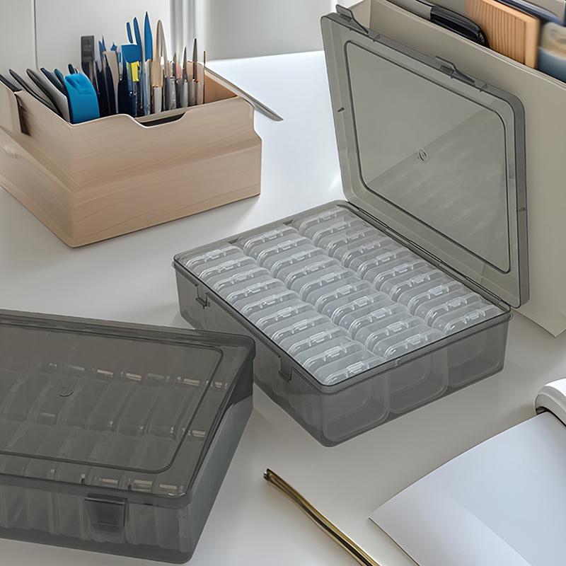 20/26Pcs Transparent Plastic Craft Storage Box Portable Multifunctional Storage Box For Jewelry Beads Diy Art Supplies