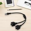 Кабель-адаптер RJ45 (папа) на 2 RJ45 (мама) для интернета, 2-в-1, Plug and Play, медный, сплиттер для домашнего интернета