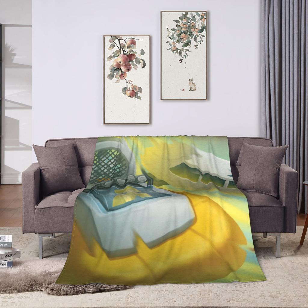 Wobbly Life Sandbox Game Flannel Blanket Durable Bedding Throws for Couch Bed Airplane Travel Fluffy Bedspread Sofa Bed Cover