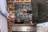 2x GLASS PROTECTIVE PLATE FOR STOVE 40x52 STONE