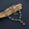 Blue Topaz Gemstone Handmade Copper Electroformed Jewelry Gorgeous Necklace For Love