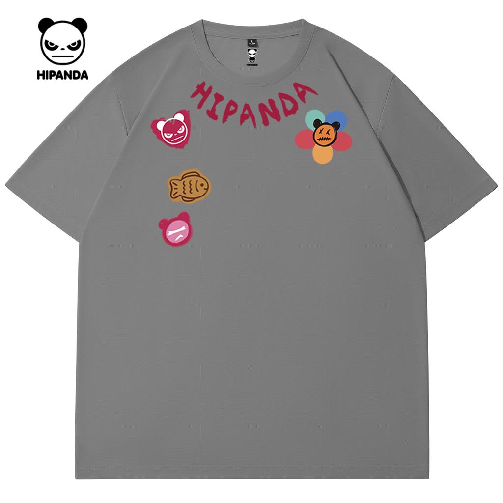 Hello Hipanda, Panda Sweat Wicking Cool Sensation, Quick Drying Breathable Loose Short-Sleeved T-Shirt