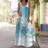 Women's Slip Dress Maxi Long Dress Blue Pear Blossom Print Dress Spring & Summer Leisure Vacation