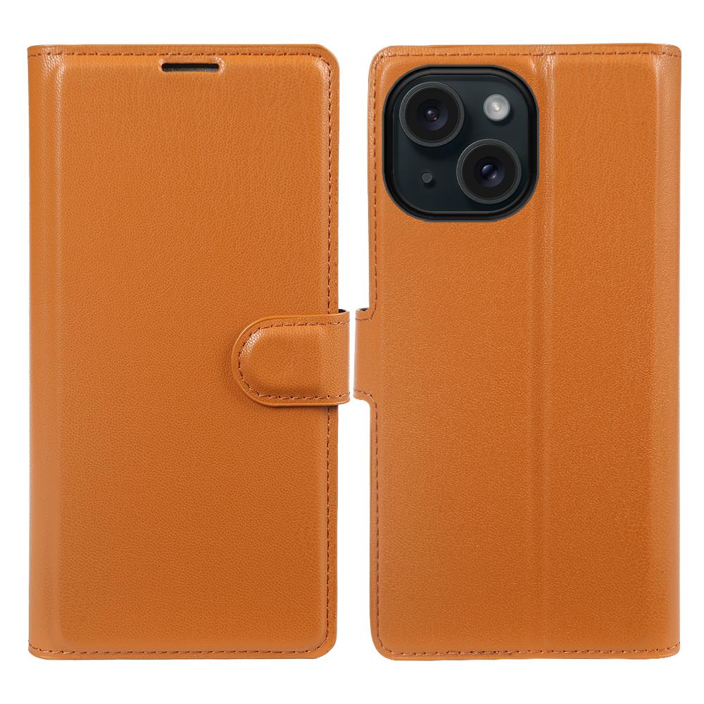 For iPhone 15 Stand Case Biobased Eco-Friendly RPET RPVB Slim Phone Cover with Wallet