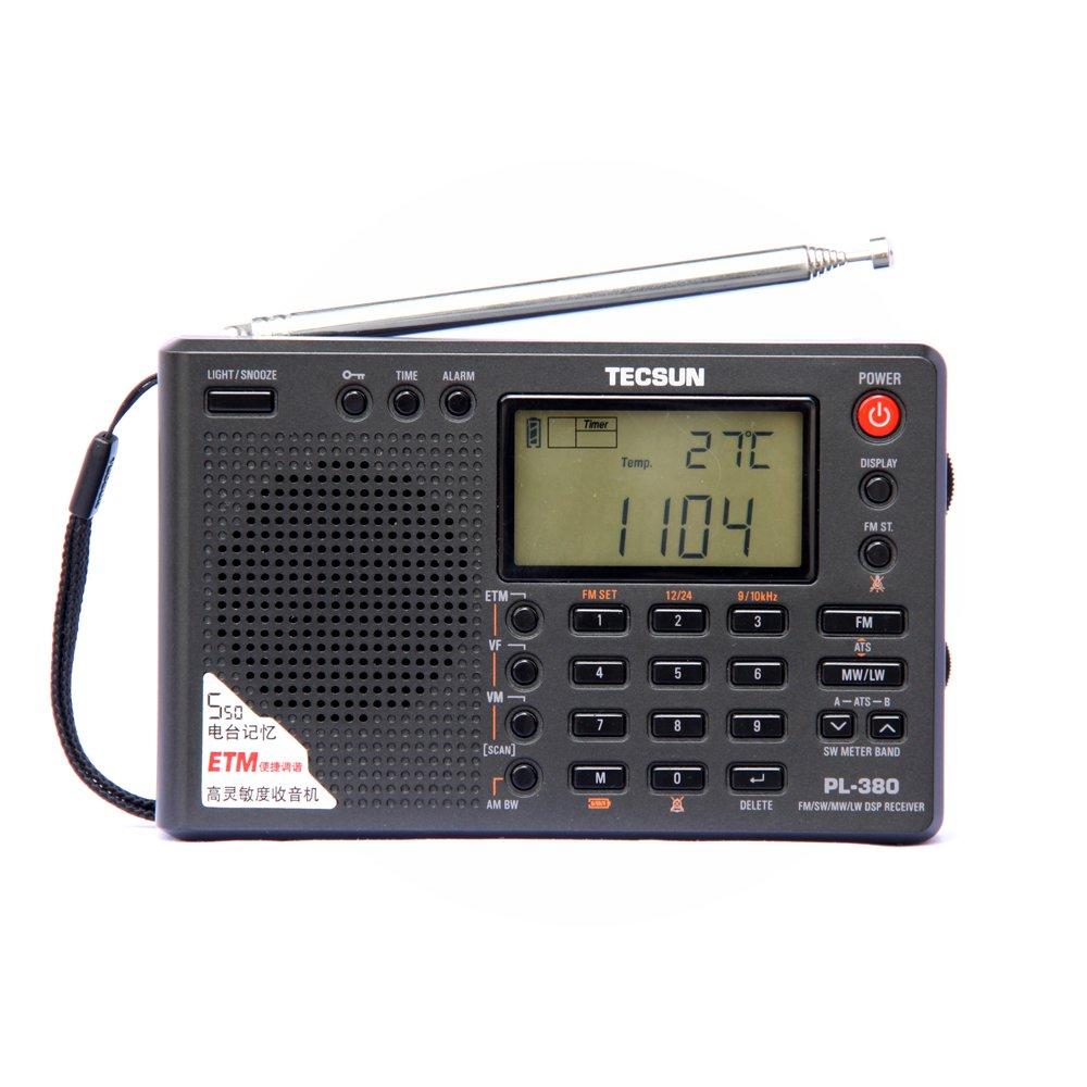TECSUN Version Instruction Radio Digital PLL Portable Radio FM DSP Receiver PL380 Black XHDATA® PL-380 (Japanese Manual) Stereo/LW/SW/MW (Black)