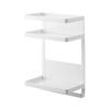 Tower Magnetic Storage Rack, 2-Tier, White, Approx. W20 X D11.2 X H29.5cm, for Tea, Coffee, and Condiments, Product Number 7119