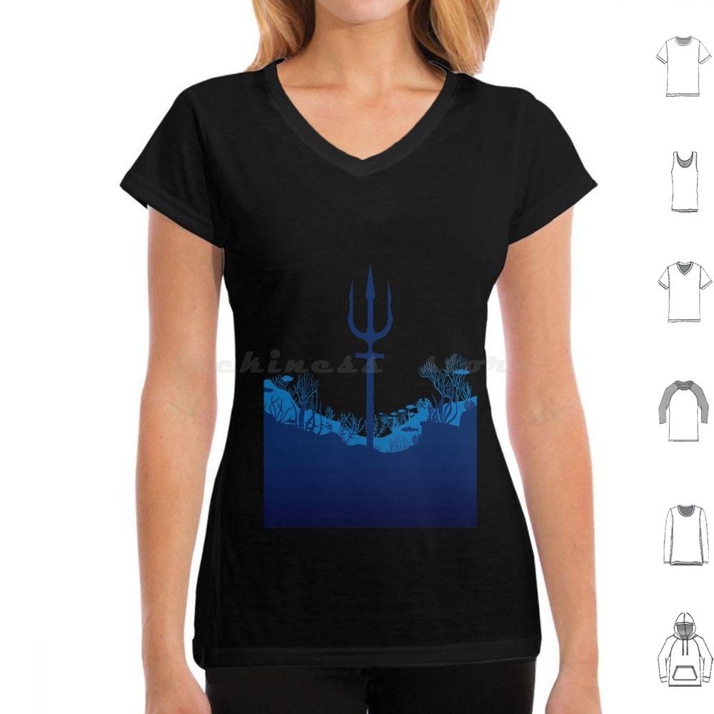 King Of Atlantis Trident T Shirt Cotton Men Women DIY Print Trident King Atlantic Atlantis Sea Ocean Aquaman Superhero Comic