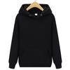 Unisex Solid Color Thick Hooded Sweatshirt with Plus Velvet for Autumn and Winter