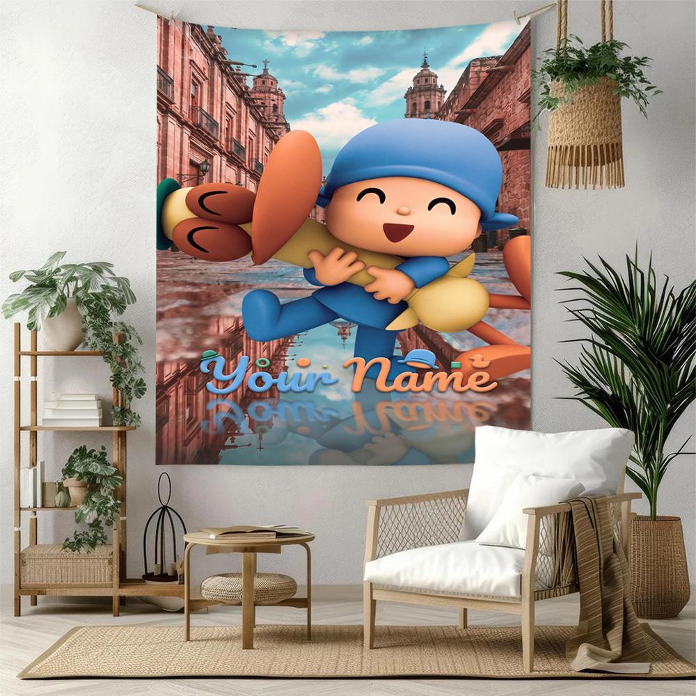 Pocoyo Customize Text Tapestry Foldable Wall Tapestry Machine Washable Ideal for Camping All-Season Use Perfect Gift for Relatives and Friends