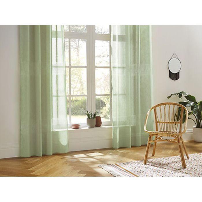 Voilage tissé sablé "Sab" 140 x 240 cm Atmosphera