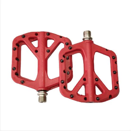 FIFTY-FIFTY MTB Bike Pedals, Non-Slip MTB Nylon Composite Pedal, 9/16" Lightweight and Wide Flat Platform Pedals