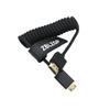 ZBLZGP 8K HDMI Тип HDMI Плетеный Совместимый с камерами Canon и Blackmagic Pocket Cinema HDMI к Черному кабелю, A, 2.1, Спиральный, Прямой/Левый угол,
