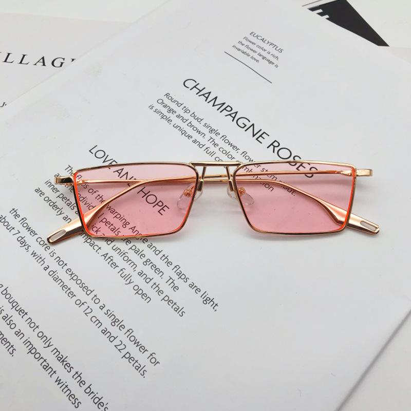 Солнцезащитные очки Mo Wei Metal Square Small Frame женские, светло-зеленые, те же