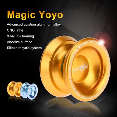Magic Yoyo T8 Алюминиевый сплав Металл Yoyo 8 Шариковый подшипник KK для детей Золото НОВЫЙ