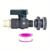 PVC Rain Barrel Valve 3/4 Inch Water Barrel Spigot Kit Durable Fitting Adapter