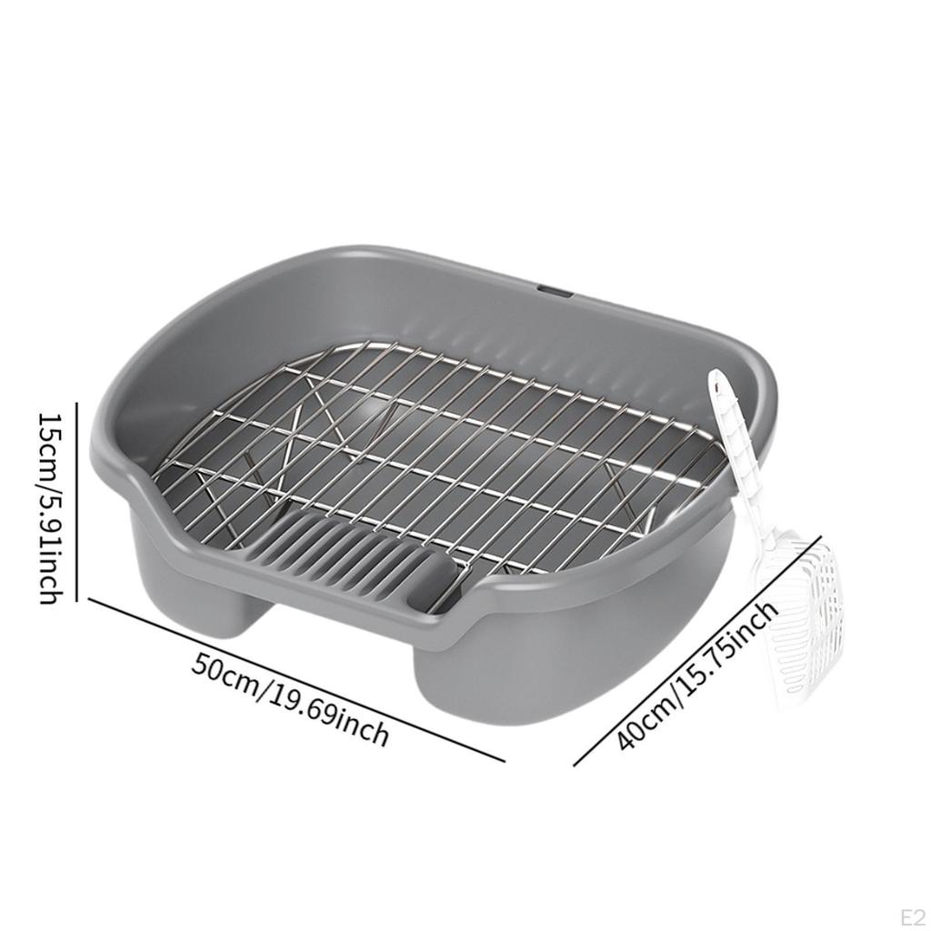 Dog Toilet, Pet Litter Pan, Training Pads Holder Bedpan with Scoop, Potty Tray Puppy Pee Pad