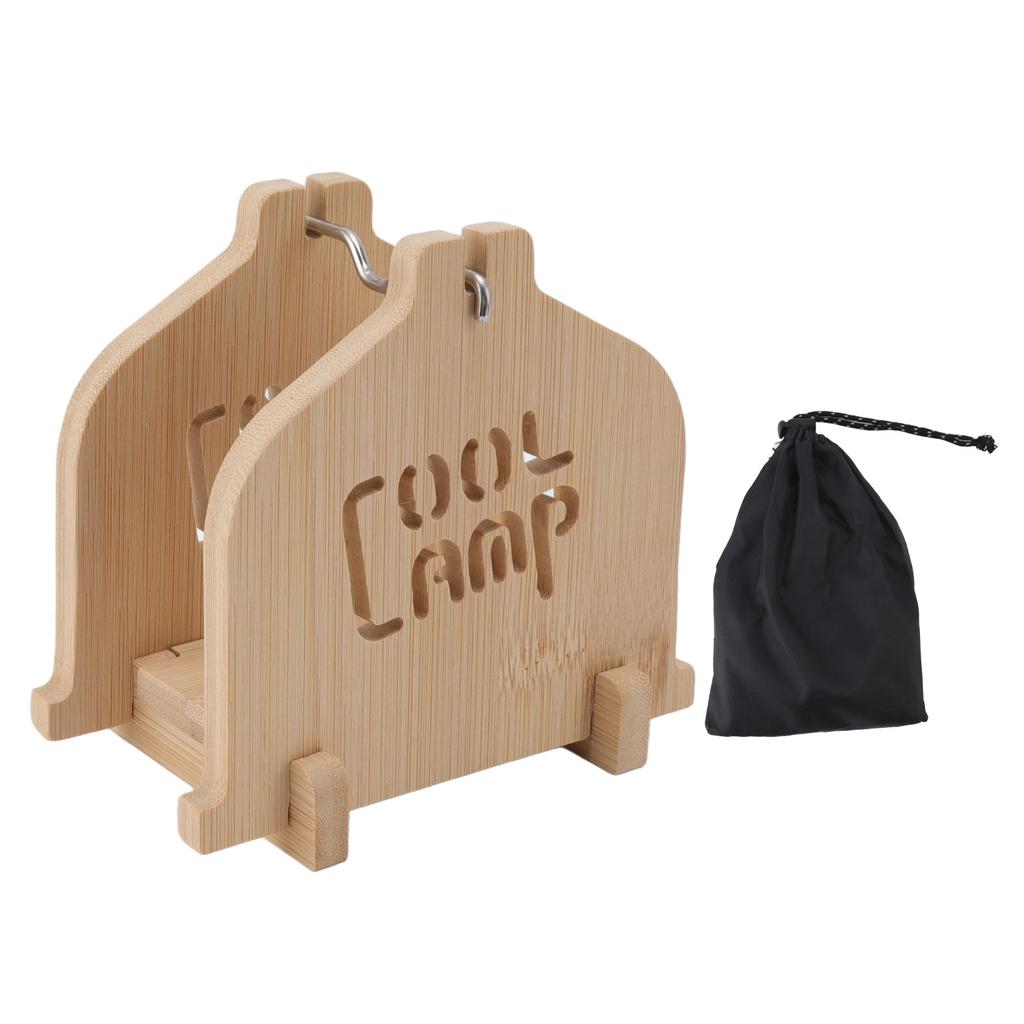 Mosquito Coil Bracket Detachable Portable Bamboo Wood Stainless Steel Rustic Style Decorative Home Incense Case