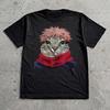 Футболка с коротким рукавом Jujutsu Kaisen с принтом из аниме Streetwear Стиль Y2k Подходит для всех возрастов (Лето 2026 Новое поступление)