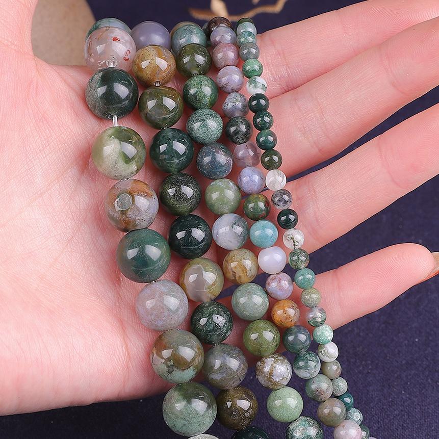 4-12 мм 32-88 шт. Натуральный индийский агатовый камень бусины для изготовления ювелирных изделий DIY браслет ожерелье