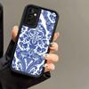 Чехол для телефона Samsung Galaxy A17 A16 A15 A14 A13 Сине-белый фарфоровый узор A56 A36 A26 A55 A35 A25 A54 A34 A24 A53 A33 A