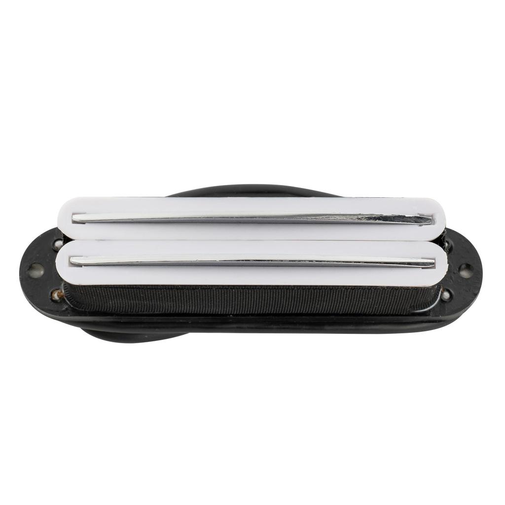 Musiclily Basic HOT RAILS Звукосниматель Humbucker для гитары ST Strat Электрический Белый корпус с хромированными планками Одноразмерный для гитары,